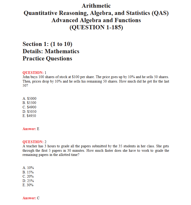 Enhance your exam preparation with our comprehensive ACCUPLACER MATH TESTBANK available at OLIVIA GRACE STUDY NOTES. Perfect for students seeking top grades. Visit oliviagracestudynotes.com to purchase and download now!