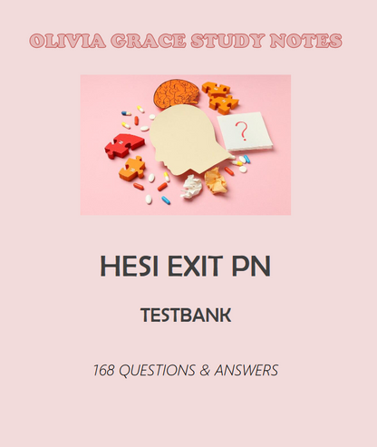 Discover HESI Exit PN: Practice Questions & Exam Insights by OLIVIA GRACE STUDY NOTES, the ultimate study material for exam success. Get your guide today and ace your exams.