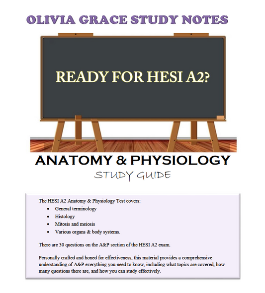 Discover HESI A2 Anatomy & Physiology Study Guide: Practice Test & Essential Concepts by OLIVIA GRACE STUDY NOTES, the ultimate study material for exam success. Get your guide today and ace your exams.