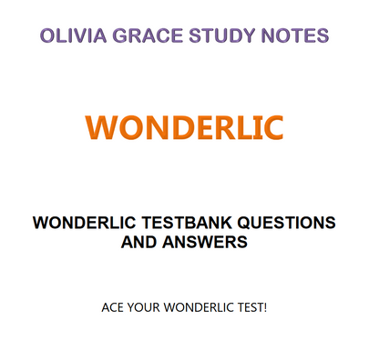 WONDERLIC Test bank: Practice Questions & Detailed Review