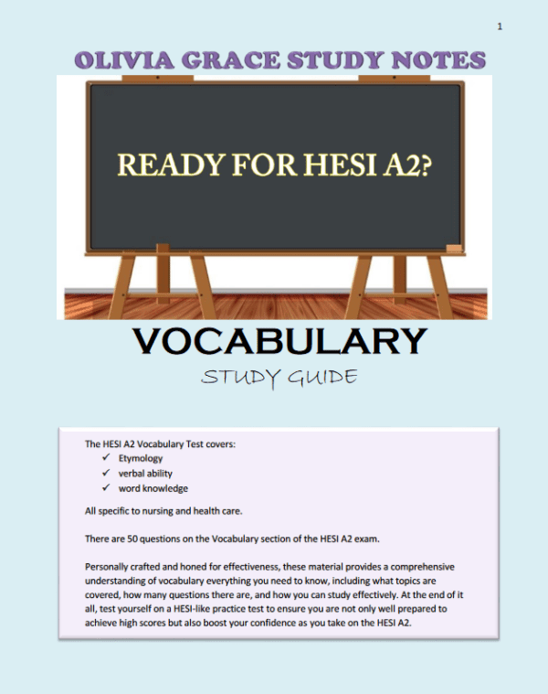 HESI A2 Vocabulary Study Guide: Practice & Must-Know Terms for Success