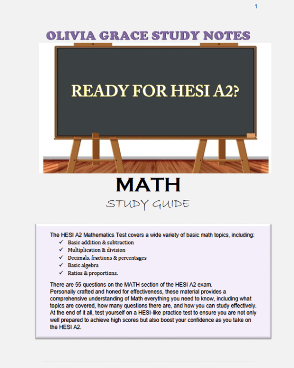 HESI A2 Math Study Guide: Practice Tests & Secrets to Ace the Exam