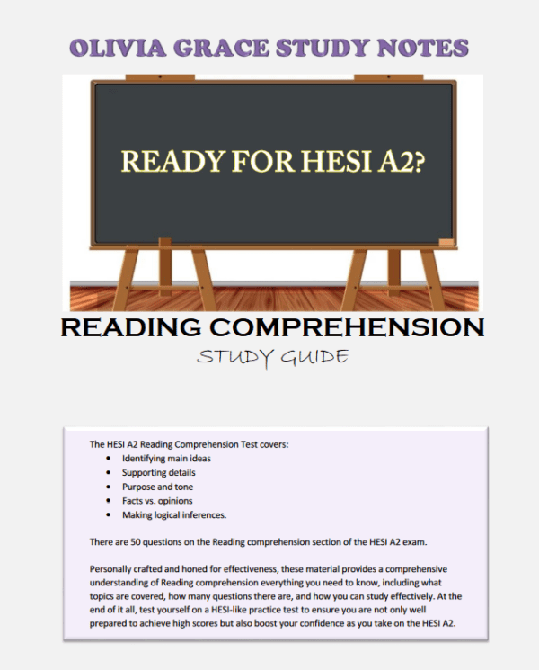 HESI A2 Reading Comprehension Study Guide: Practice & Winning Strategies