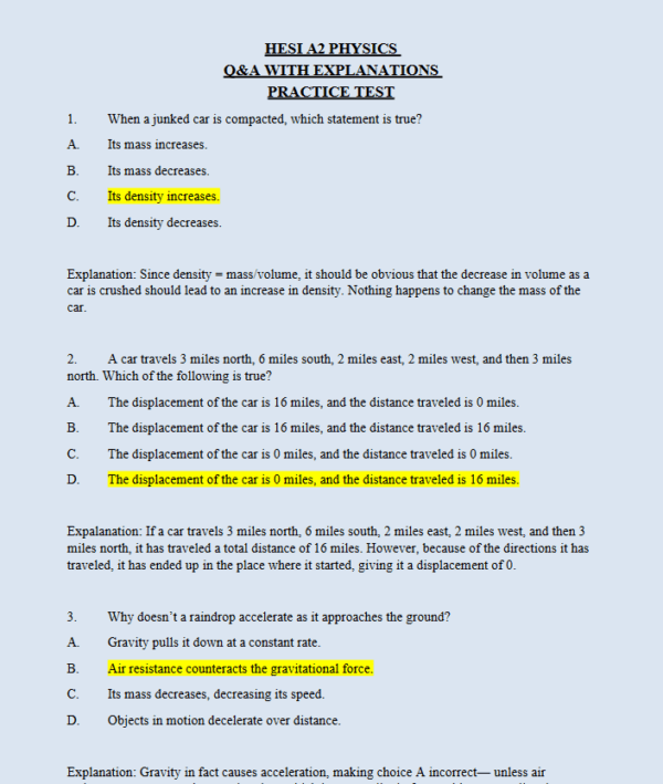 HESI A2 Physics: Questions & Exam Prep Essentials