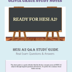 HESI A2 Practice Study Guide: Real Exam Cheat Sheet