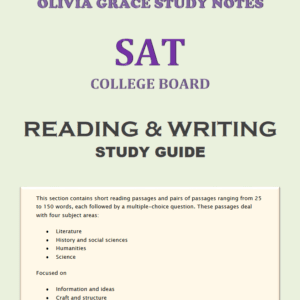 SAT Reading & Writing Study Guide: Practice Questions & Analysis